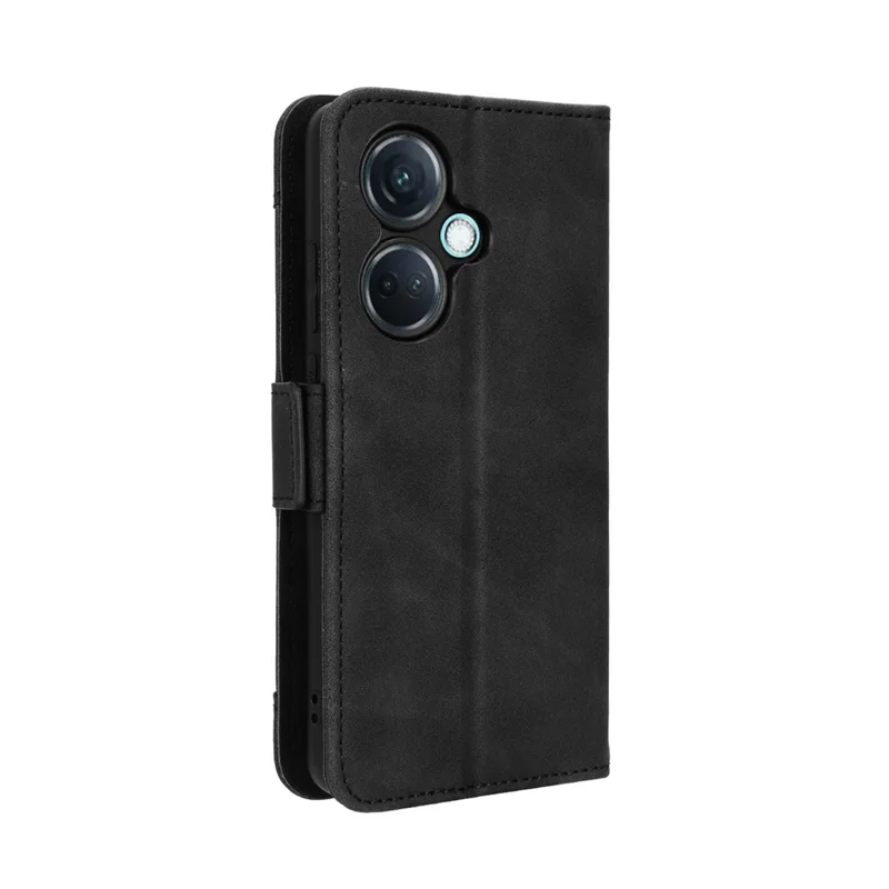 For OnePlus Nord CE3 5G / Oppo K11 5G PU Leather Wallet Phone Case Shockproof Stand Cover with Multiple Card Holder - Black