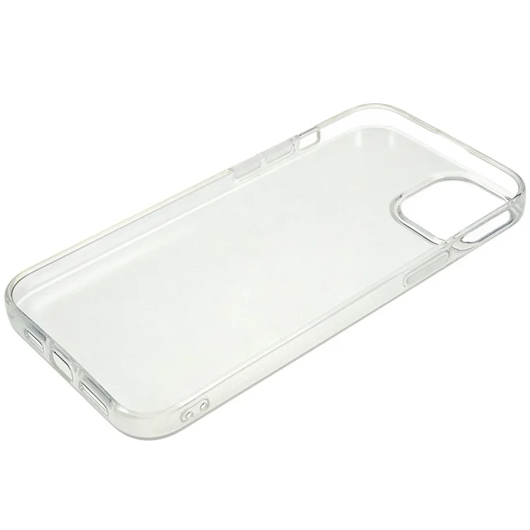 Custodia per telefono in TPU morbido da 2,0 mm senza filigrana per iPhone 15 Plus, cover per telefono trasparente anti-graffio