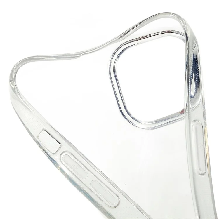 Custodia per telefono in TPU morbido da 2,0 mm senza filigrana per iPhone 15 Plus, cover per telefono trasparente anti-graffio