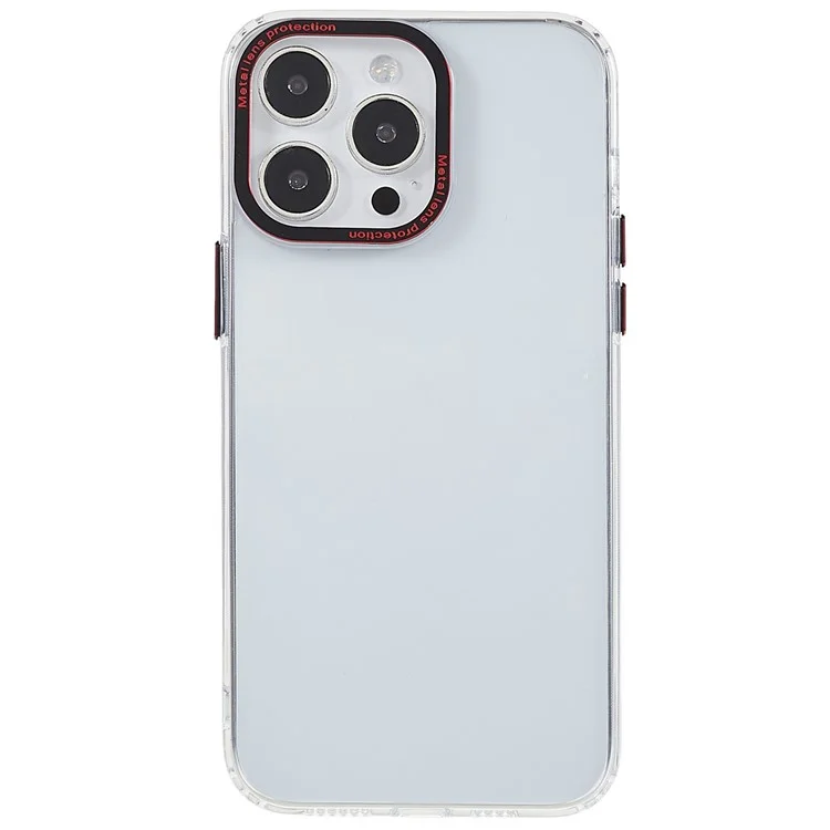 FULEXIN Clear Phone Case for iPhone 15 Pro Max , TPU+Acrylic Protective Back Cover - Black