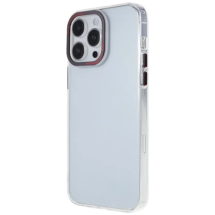 FULEXIN Clear Phone Case for iPhone 15 Pro Max , TPU+Acrylic Protective Back Cover - Black