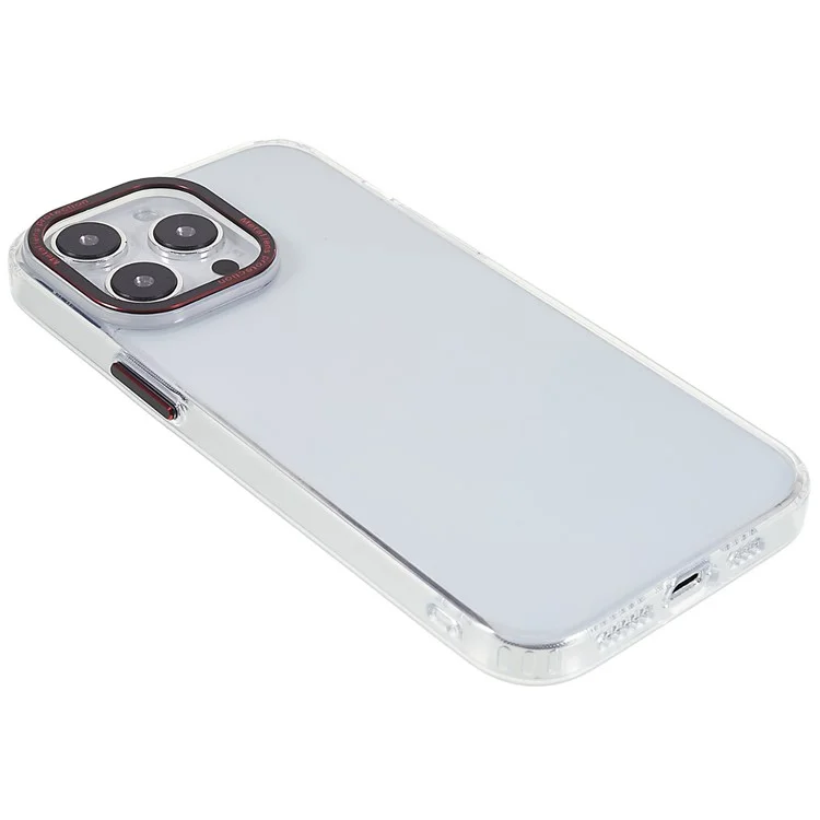 FULEXIN Clear Phone Case for iPhone 15 Pro Max , TPU+Acrylic Protective Back Cover - Black