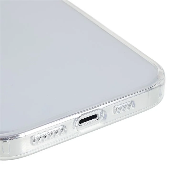 FULEXIN Clear Phone Case for iPhone 15 Pro Max , TPU+Acrylic Protective Back Cover - Black