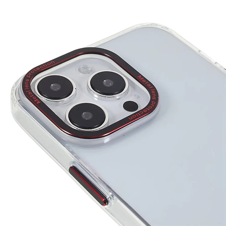 FULEXIN Clear Phone Case for iPhone 15 Pro Max , TPU+Acrylic Protective Back Cover - Black