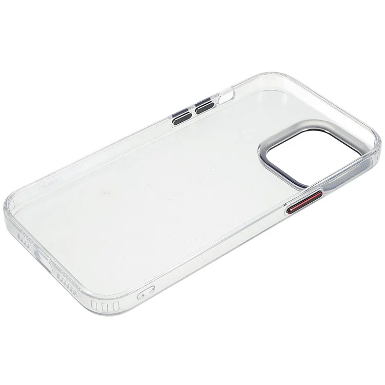 FULEXIN Clear Phone Case for iPhone 15 Pro Max , TPU+Acrylic Protective Back Cover - Black