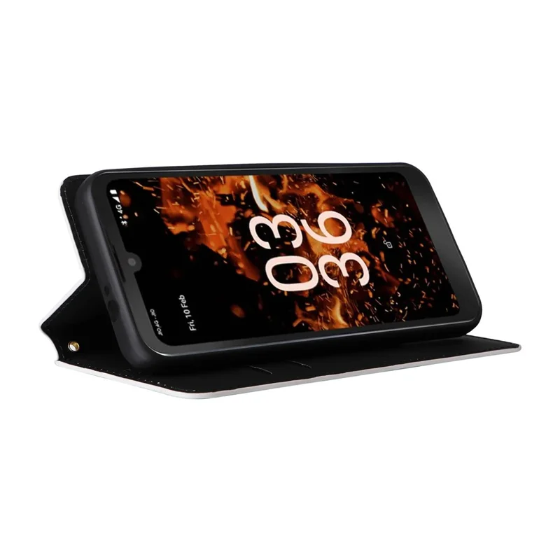 Кожаный чехол-кошелек для Orbic Fun+ 4G, чехол с рифленым узором с подставкой, ударопрочный чехол для телефона - серебристый