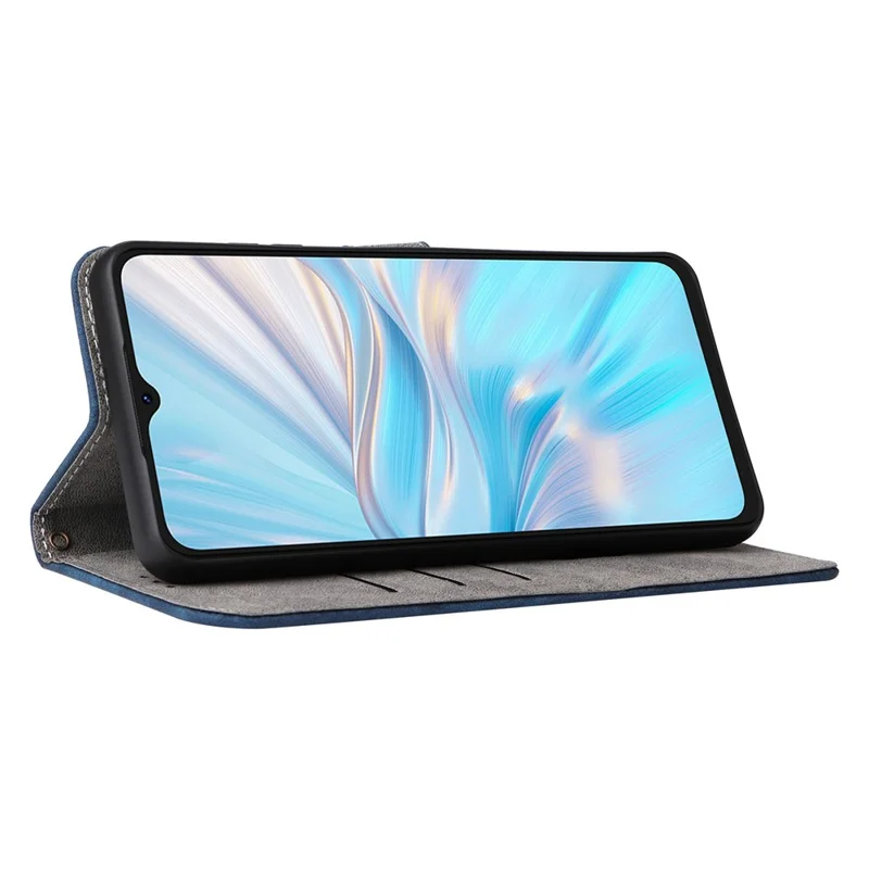 Capa com Suporte para Blackview Oscal C70 / Oscal Tiger 10 Capa Carteira em Couro PU com Proteção RFID e Alça - Azul