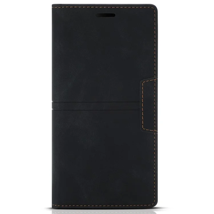 For iPhone 15 Plus PU Leather Wallet Phone Cover Magnetic Closure Stand Case - Black