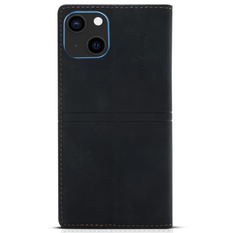 Pour iPhone 15 Full Protection Phone Leather Case Wallet Stand Phone Cover - Noir