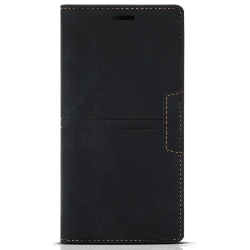 Pour iPhone 15 Full Protection Phone Leather Case Wallet Stand Phone Cover - Noir