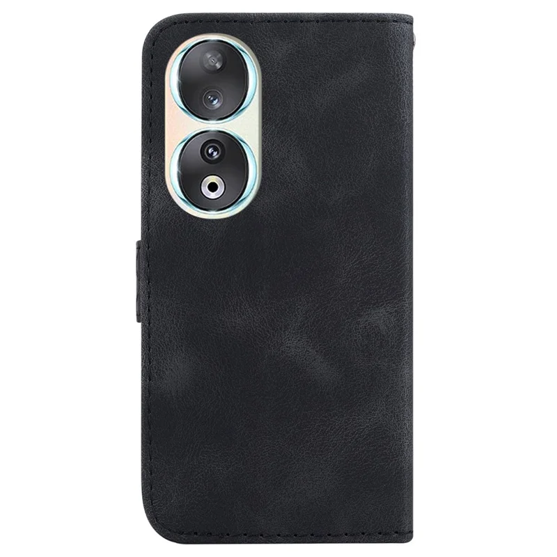 Custodia in pelle PU per Honor 90, cover per telefono antiurto a 7 forme stampate - Nero