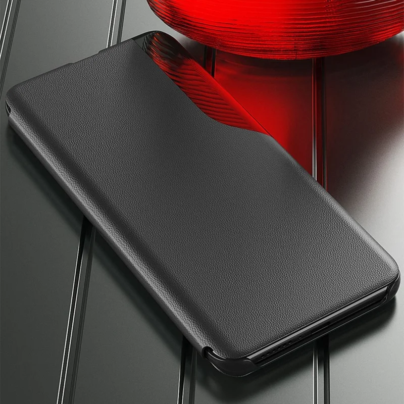 For Xiaomi Redmi Note 12S 4G Phone Case Folio Flip PU Leather Stand Cover - Red