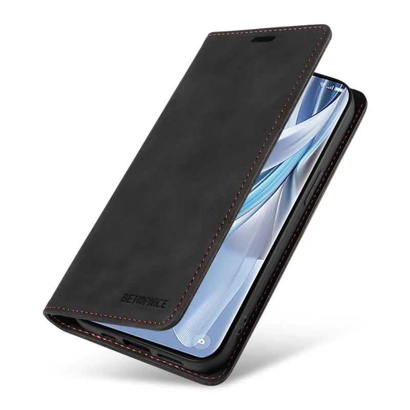 BETOPNICE 003 per Oppo Reno10 Pro 5G (Global) / Reno10 5G (Global) Custodia Portafoglio in PU Pelle con Blocco RFID e Supporto - Nero