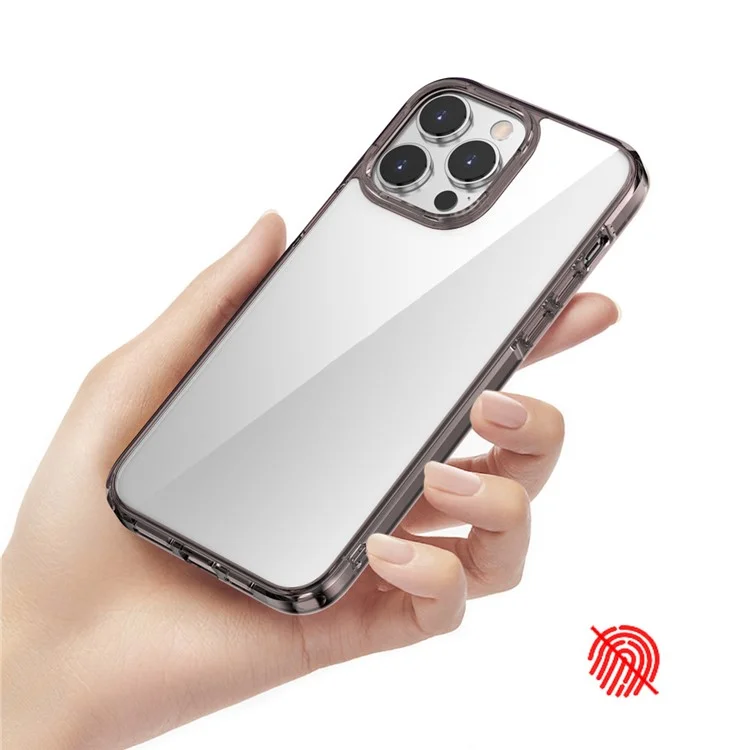 Aurora Series Per iPhone 15 Clear Slim Mobile Phone Shell Case Hard PC + Soft TPU Cover - Trasparente