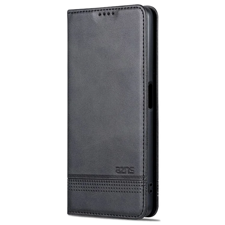 AZNS For Oppo K11x 5G Wallet PU Leather Phone Case Cowhide Texture Stand Cover - Black
