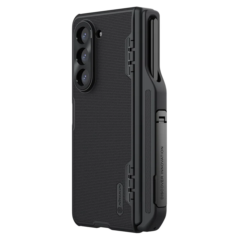 NILLKIN Super Frosted Shield Fold pour Samsung Galaxy Z Fold5 5G Étui de téléphone en PC + TPU mat avec support et fente pour stylo - Noir
