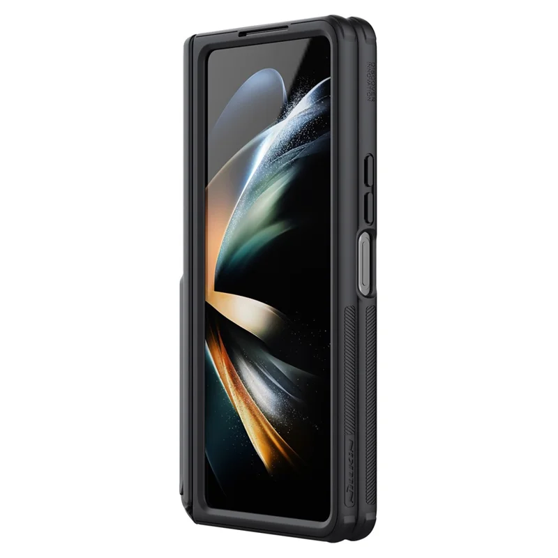 NILLKIN Super Frosted Shield Fold pour Samsung Galaxy Z Fold5 5G Étui de téléphone en PC + TPU mat avec support et fente pour stylo - Noir