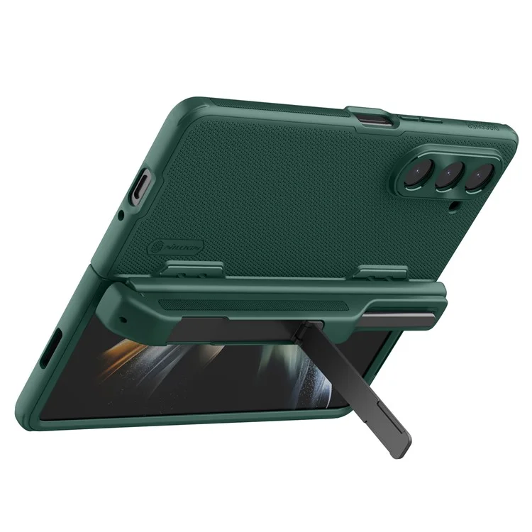 NILLKIN Super Frosted Shield Fold for Samsung Galaxy Z Fold5 5G PC + TPU Phone Case Matte Kickstand Cover with Pen Slot - Green