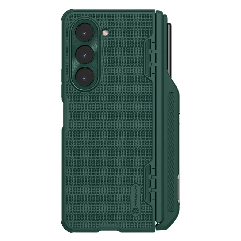 NILLKIN Super Frosted Shield Fold for Samsung Galaxy Z Fold5 5G PC + TPU Phone Case Matte Kickstand Cover with Pen Slot - Green