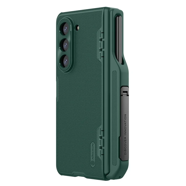 NILLKIN Super Frosted Shield Fold for Samsung Galaxy Z Fold5 5G PC + TPU Phone Case Matte Kickstand Cover with Pen Slot - Green