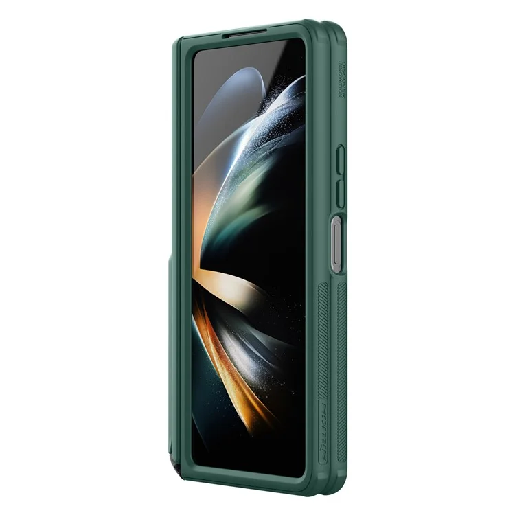 NILLKIN Super Frosted Shield Fold for Samsung Galaxy Z Fold5 5G PC + TPU Phone Case Matte Kickstand Cover with Pen Slot - Green