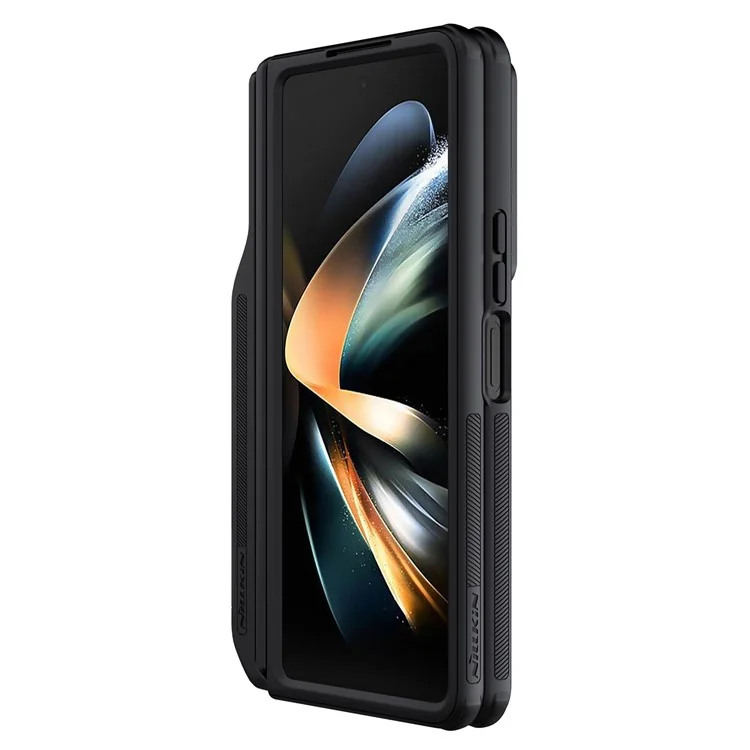 NILLKIN CamShield Fold Case für Samsung Galaxy Z Fold5 5G TPU+PC Handyhülle mit Ständer und Stifthalter - Schwarz