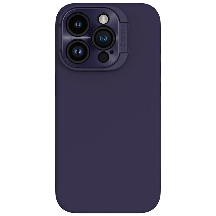 NILLKIN Lenswing Magnetic Phone Case for iPhone 15 Pro Max Camera Lens Guard Kickstand Silicone Cover Compatible with MagSafe - Purple