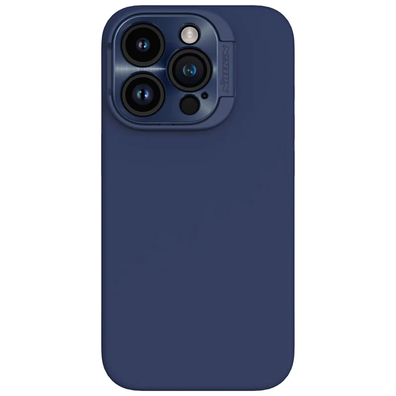 NILLKIN Lenswing Magnetic Phone Case for iPhone 15 Pro , Soft Silicone Camera Lens Frame Kickstand Cover - Blue