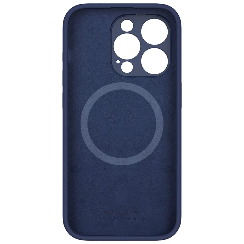 NILLKIN Lenswing Magnetic Phone Case for iPhone 15 Pro , Soft Silicone Camera Lens Frame Kickstand Cover - Blue