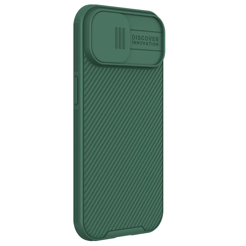 NILLKIN CamShield Pro Series for iPhone 15 Slide Camera Lid Phone Case PC+TPU Anti-drop Cover - Green