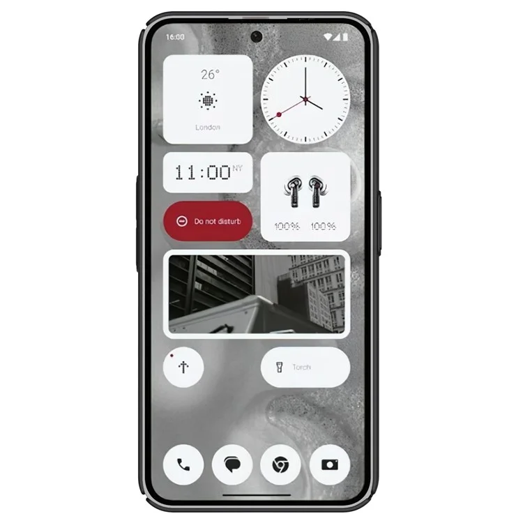 NILLKIN Frosted Shield Phone Case для Nothing Phone (2), матовый жёсткий пластиковый защитный чехол для задней панели - чёрный