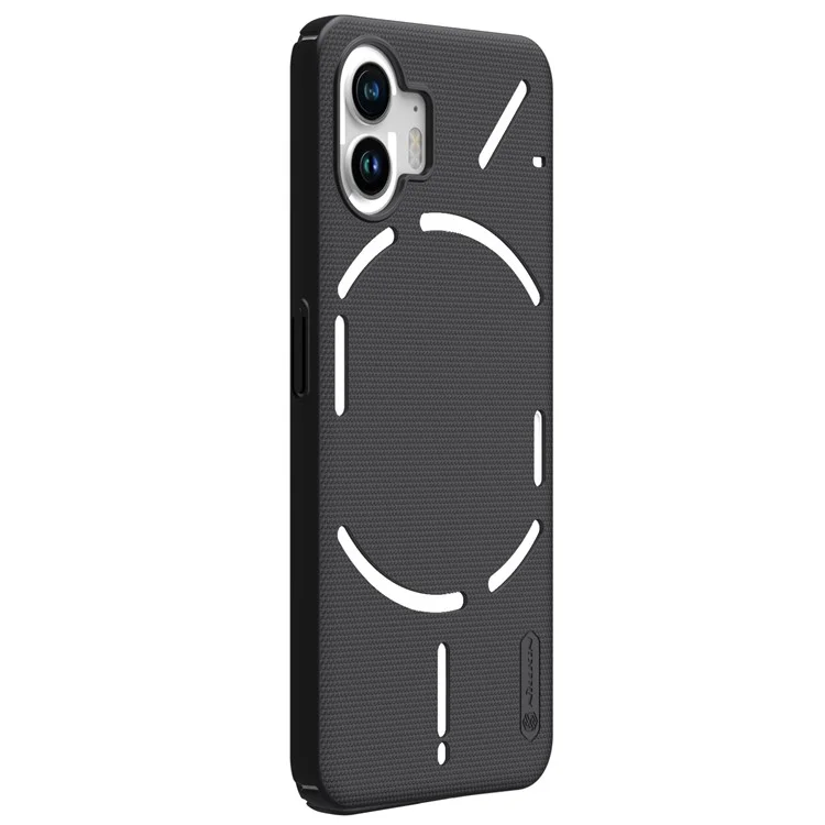 NILLKIN Frosted Shield Phone Case для Nothing Phone (2), матовый жёсткий пластиковый защитный чехол для задней панели - чёрный