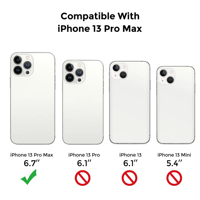 AHASTYLE PC06 For iPhone 13 Pro Compatible with MagSafe Cell Phone Cover HD Clear PC + TPU Case Shell