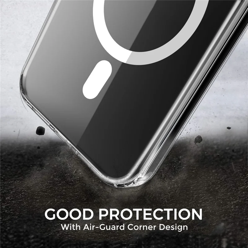AHASTYLE PC06 For iPhone 14 Pro Max Dustproof Phone Case Compatible with MagSafe HD Clear PC + TPU Cover