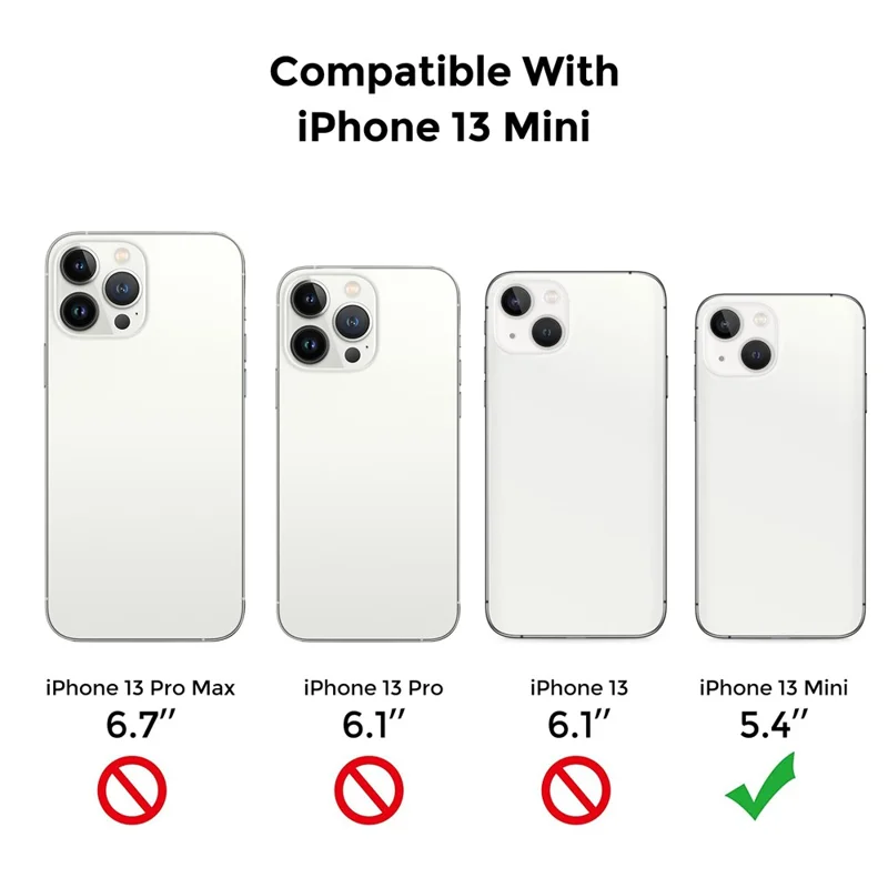 AHASTYLE PC06 Phone Cover for iPhone 13 mini , HD Clear PC + TPU Case Compatible with MagSafe