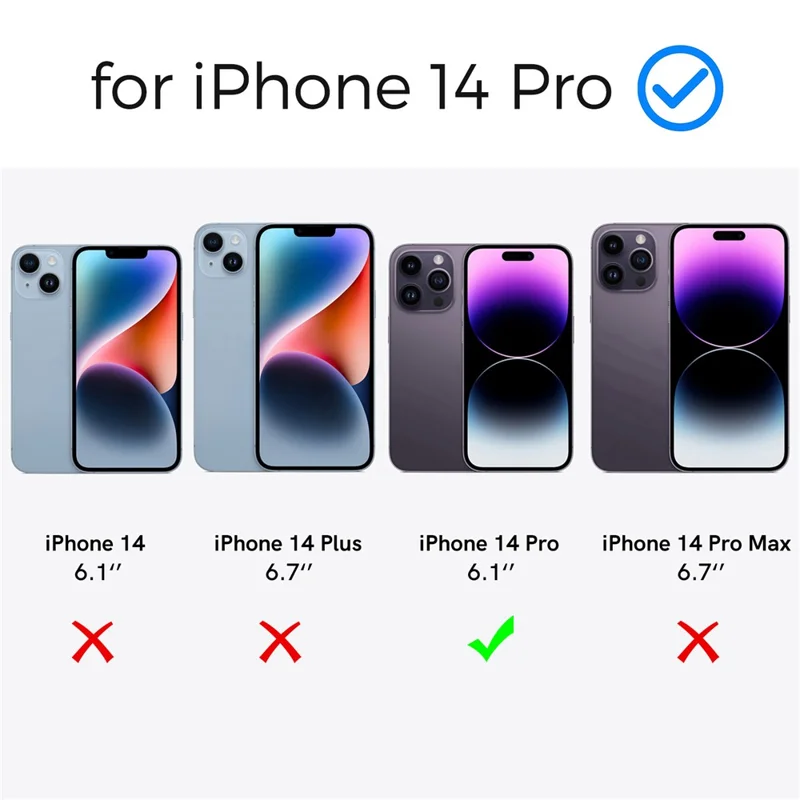 AHASTYLE PC06 For iPhone 14 Pro Shockproof Phone Cover HD Clear PC + TPU Case Compatible with MagSafe