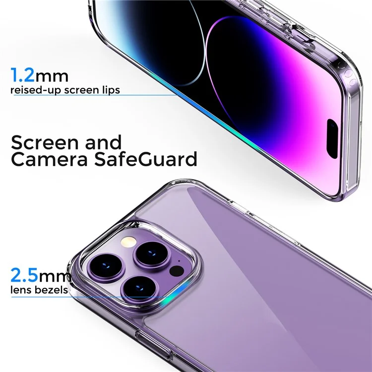 AHASTYLE PC06 Ударопрочный чехол для iPhone 14 Pro Max, прозрачный чехол из ПК + ТПУ для смартфона