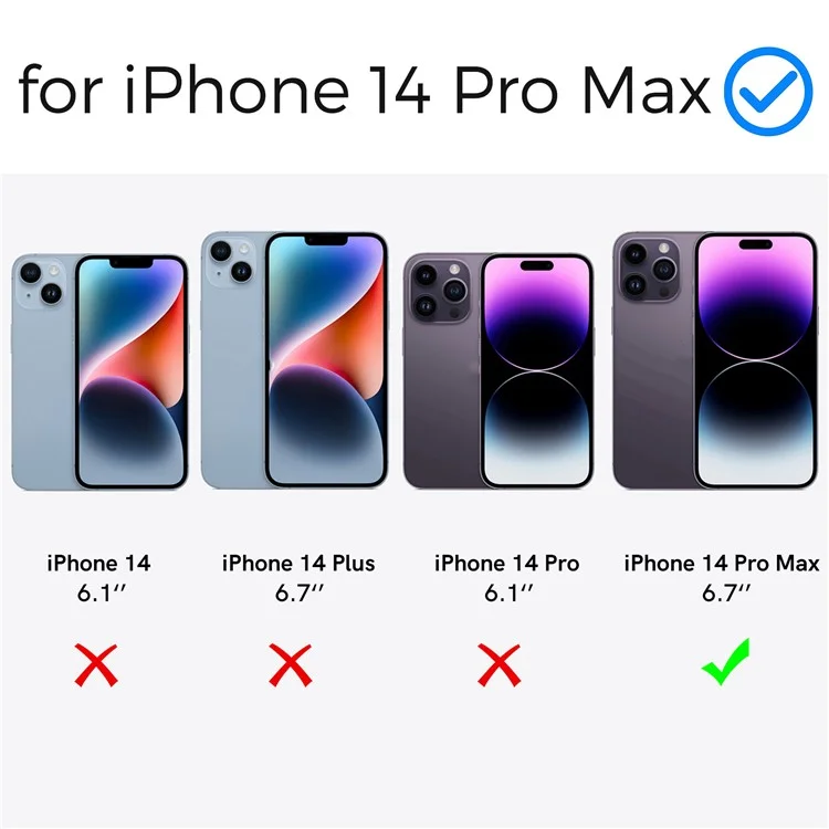 AHASTYLE PC06 Ударопрочный чехол для iPhone 14 Pro Max, прозрачный чехол из ПК + ТПУ для смартфона