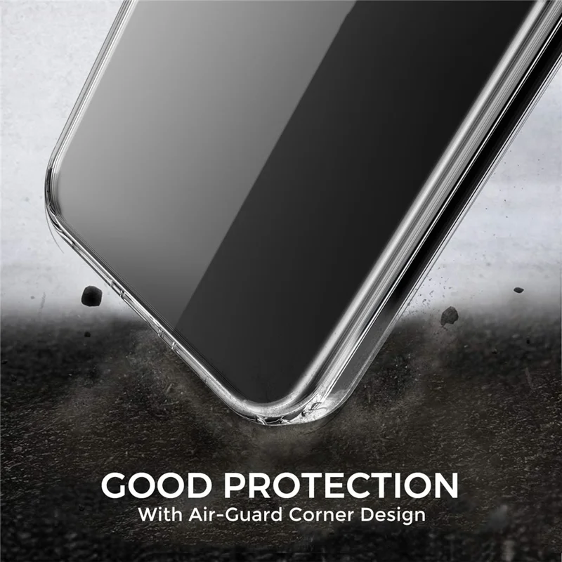 AHASTYLE PC06 Anti-Scratch PC + TPU Cover For iPhone 14 , Dustproof Clear Mobile Phone Shell Case