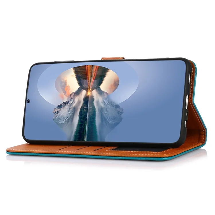 KHAZNEH für Huawei nova Y91 4G / Enjoy 60X PU-Lederetui, Kuhledertextur, Ständer, Brieftasche Handyhülle - Schwarz
