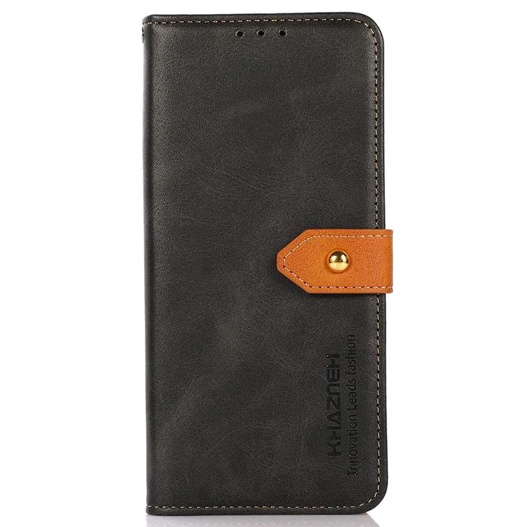 KHAZNEH für Huawei nova Y91 4G / Enjoy 60X PU-Lederetui, Kuhledertextur, Ständer, Brieftasche Handyhülle - Schwarz