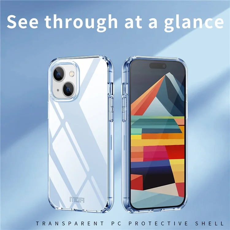 MOFI JK PC Transprent Series Smartphone Cover for iPhone 15 , Hard PC Protective Phone Cover