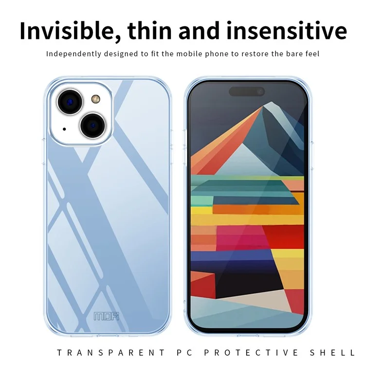MOFI JK PC Transprent Series Smartphone Cover for iPhone 15 , Hard PC Protective Phone Cover