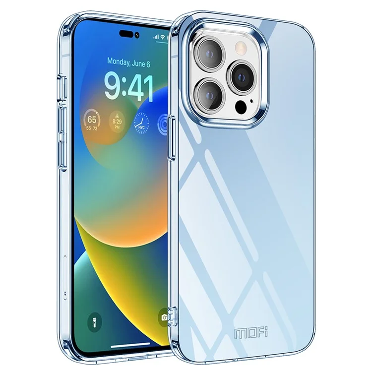 MOFI JK PC Série Transprent Hard PC Case para iPhone 15 Pro, Capa Protetora de Telefone Anti-Arranhões