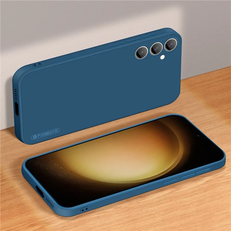 PINWUYO JK TPU-2 Serie für Samsung Galaxy S23 FE Handyhülle Präzise Aussparungen Weiche TPU Handyhülle - Dunkelblau