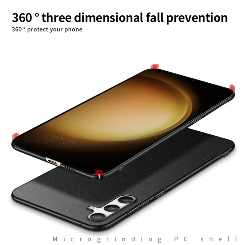 MOFI Shield Matte Series for Samsung Galaxy S23 FE Slim-Fit Mobile Phone Case PC Phone Cover - Red