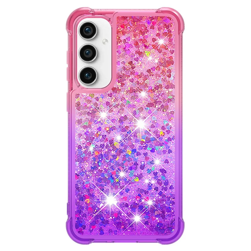 TPU-fodral till Samsung Galaxy S23 FE, gradient, quicksand, bakre hölje – rosa + lila