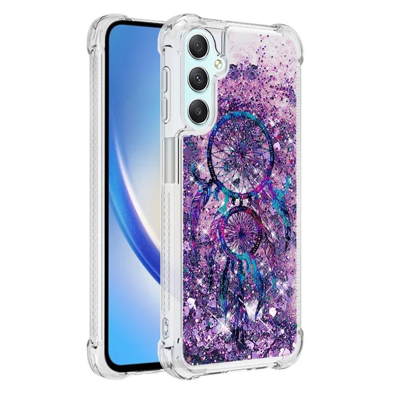 For Samsung Galaxy A24 4G (162.1 x 77.6 x 8.3mm) TPU Case with Quicksand and Pattern Printed - Wind Chimes