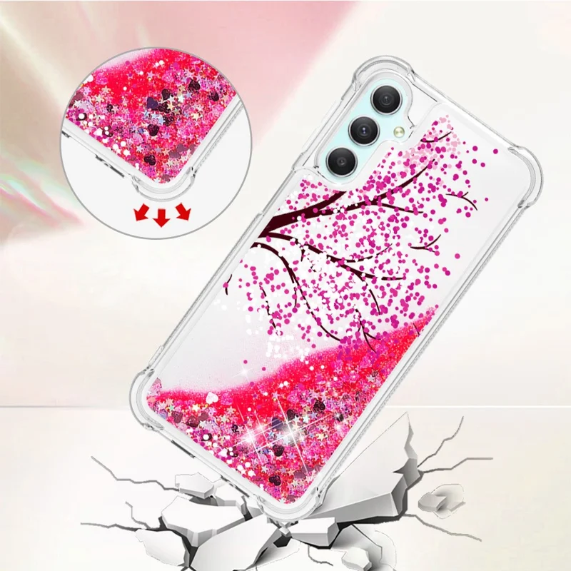 For Samsung Galaxy A24 4G (162.1 x 77.6 x 8.3mm) TPU Case with Quicksand and Pattern Printed - Wind Chimes