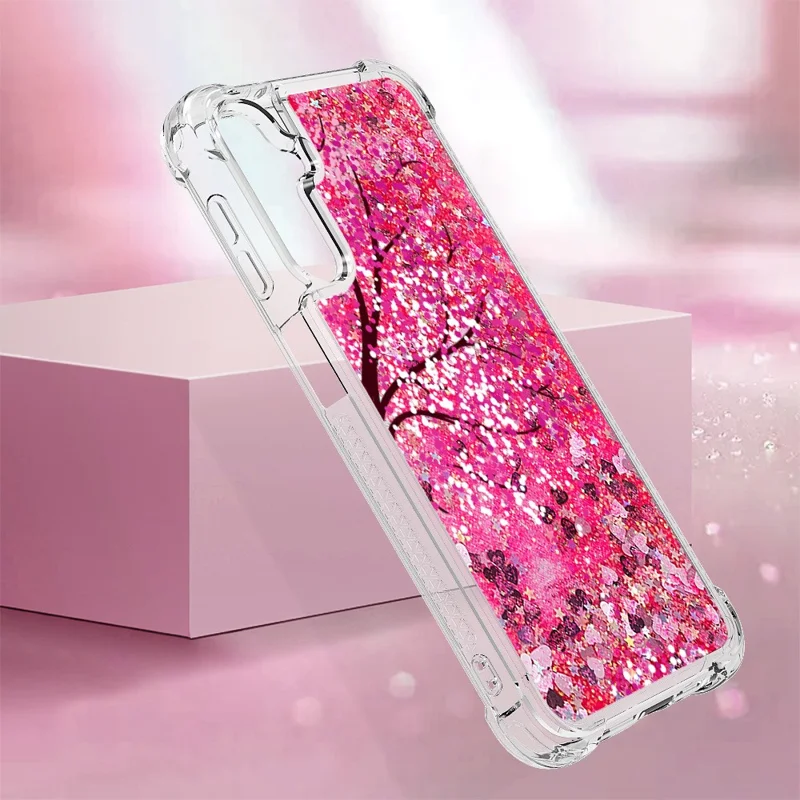 For Samsung Galaxy A24 4G (162.1 x 77.6 x 8.3mm) TPU Case with Quicksand and Pattern Printed - Wind Chimes